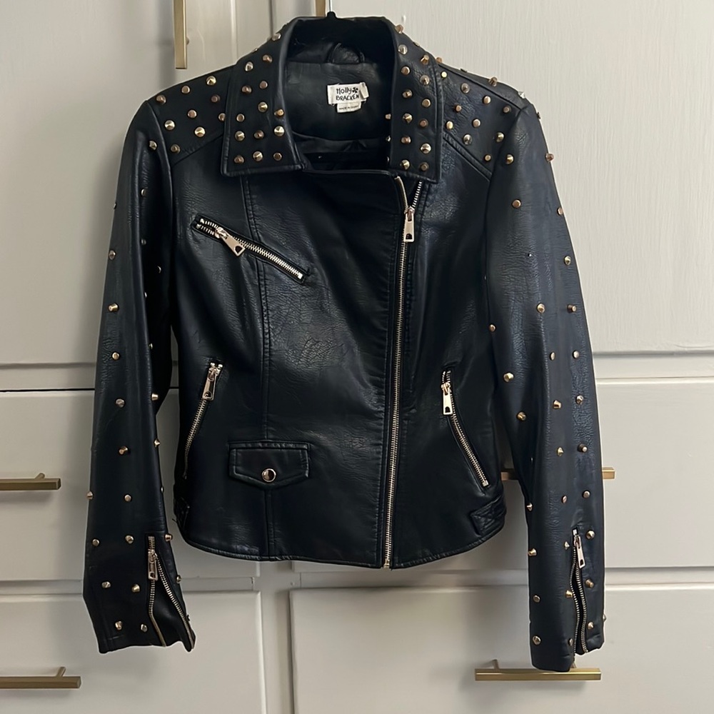 Studded Vegan Leather Jacket